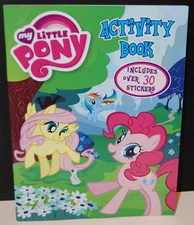 My Little Pony G4 FIM Activity book Fluttershy Pinkie Pie Stickers 