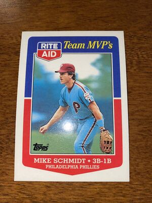 1988 Topps/Rite Aid Mike Schmidt #8 Team MVP's Philadelphia Phillies A20