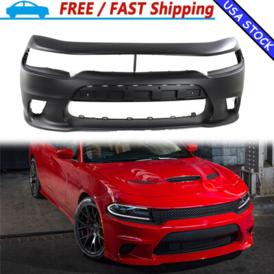 Fits For 2015-2020 Dodge Charger Front Bumper Cover Primed with Hood Scoop Model