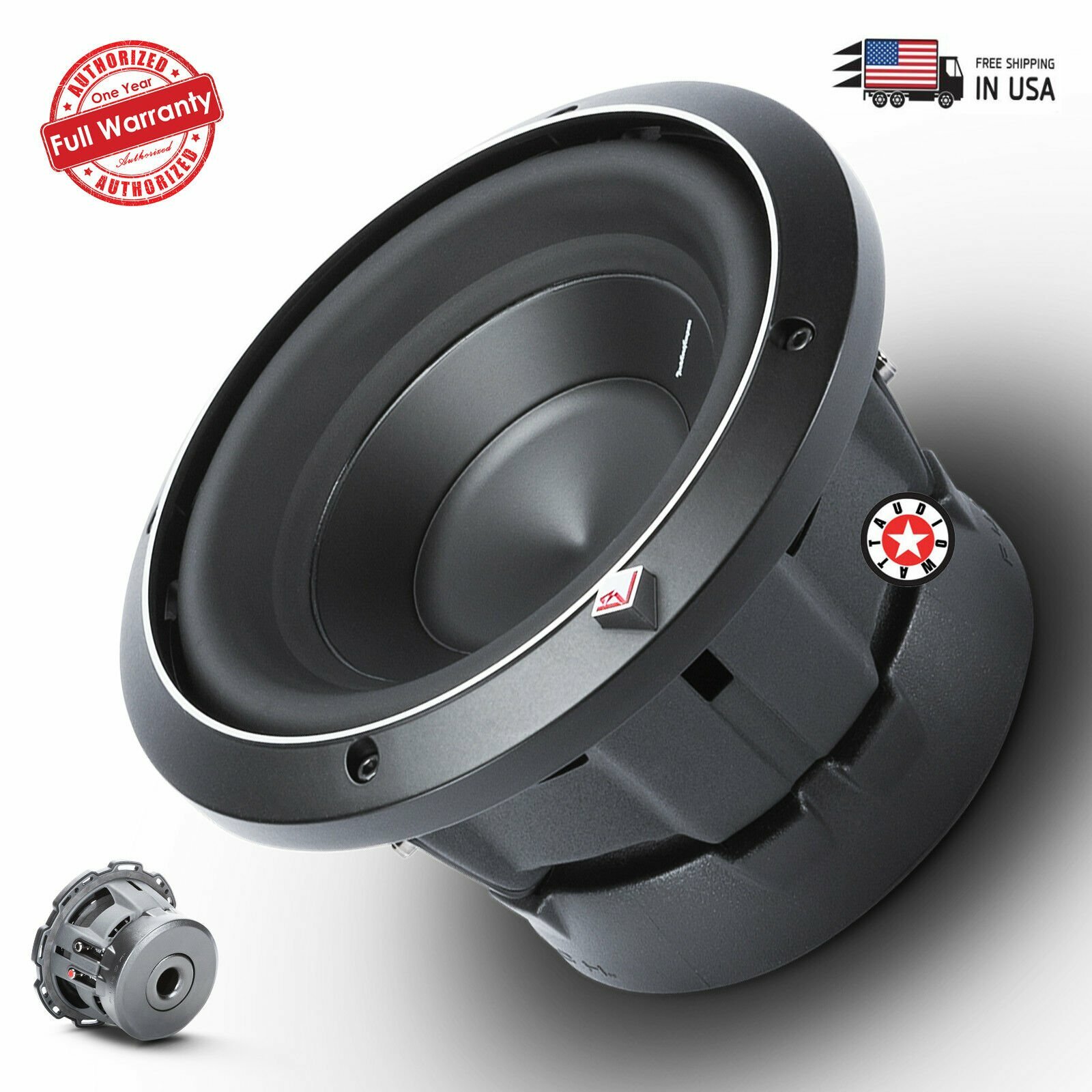 Rockford Fosgate P2D4-8 500W 8" 4-Ohm Max Bass DVC Subwoofers Punch Series