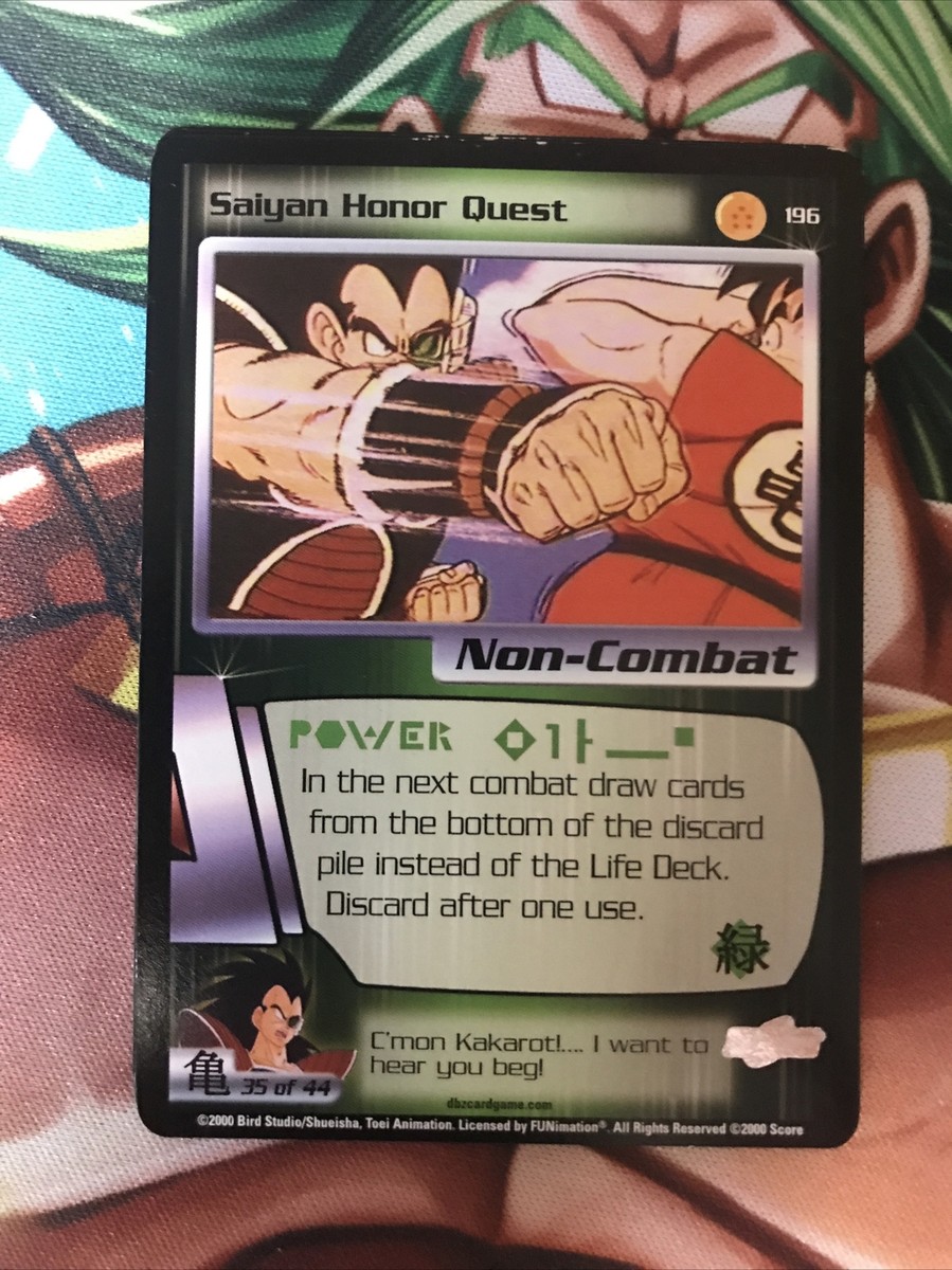 Dragonball Z CCG Saiyan Saga #196 Saiyan Honor Quest Rare NM | eBay