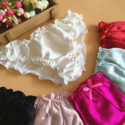Damen Seide Satin Slip Nahtlos Höschen Schlüpfer Unterwäsche Dessous Unterhose - Bild 1 von 24