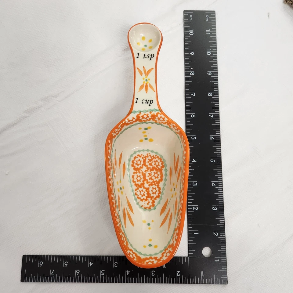 Temptations Old World Tangerine Measuring Cups Spoons Nesting Set of 4 Orange - Image 3 of 4