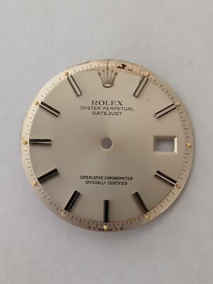 ROLEX OP DATEJUST DIAL FOR 36mm 1601 FOR PARTS OR REPAIRS-FAIR CONDITION