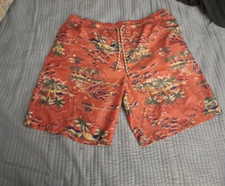 Izod Saltwater Relaxed Classics Men's Swim Trunks With Beach Theme Size xl