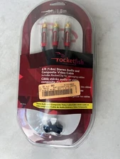 New Rocketfish RF-G1116 Composite Video/Stereo Audio Cable 6 FT (1.8m) NOS