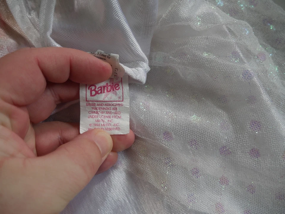 White Barbie Dress Up Costume Dress Rubies Small 1994 Foto 3 de 4