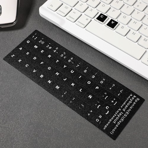 10 Sheets Computer Keyboard Stickers Labels Spanische Tastaturaufkleber Für - Bild 6 von 11
