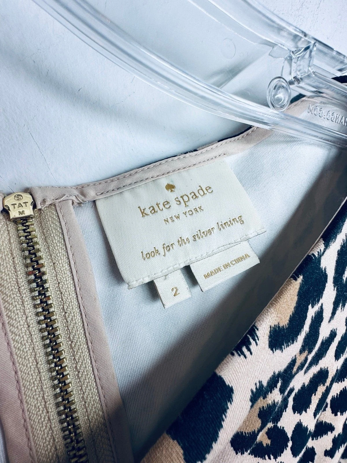 Abito preppy Kate Spade vestibilità e scampanato stampa ghepardo tasche firmate comfort