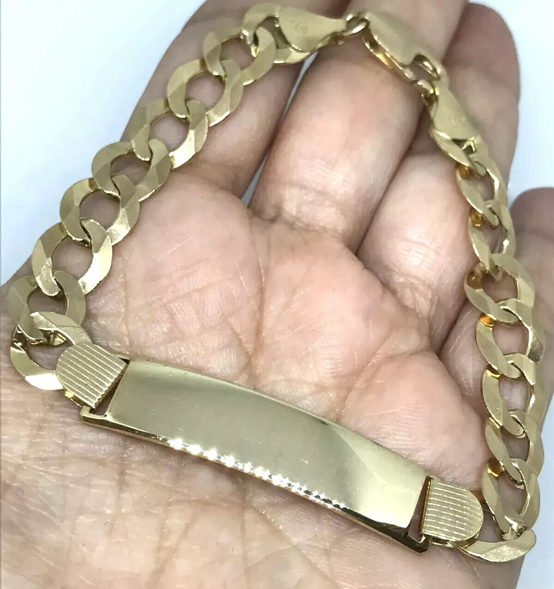 Mens cuban on sale link id bracelet