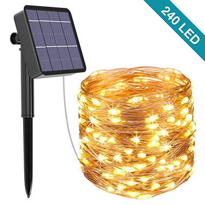 Kolpop Solar String Lights 78 7ft 240led Solar Fairy Lights 8