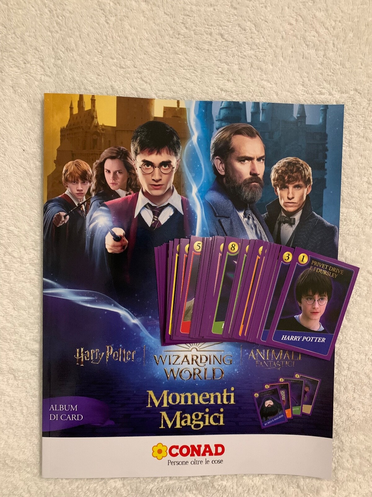 Album completo Harry Potter Conad 2024 con Grelly België