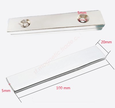 N50 100X10X5MM Lang Quader Block bar Super Stark Seltenerd Neodym Magnet N