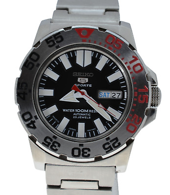 Men's Seiko 42mm Baby Monster Black Dial 7S36-03D0 Stainless Men's Seiko 42mm Baby Monster Black Dial 7S36-03D0 Stainless