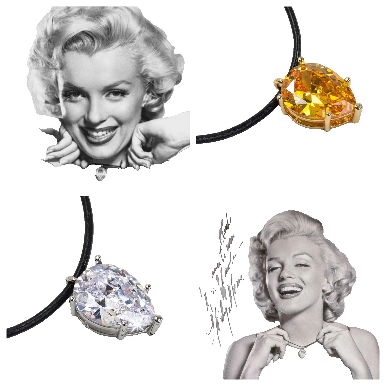 Cubic Zirconia Rhodium Plated Leather Fashion Necklaces & Pendants