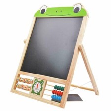 Kids Children Wooden Black Board Chalk Board Easel Chalk Drawing Art Activity UK