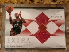 2006-07 Upper Deck Exquisite LeBron James Quad Jersey /25