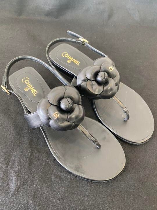 Leather Sandals Chanel Camellia Sandals 2021 Jelly Thong Chanel
