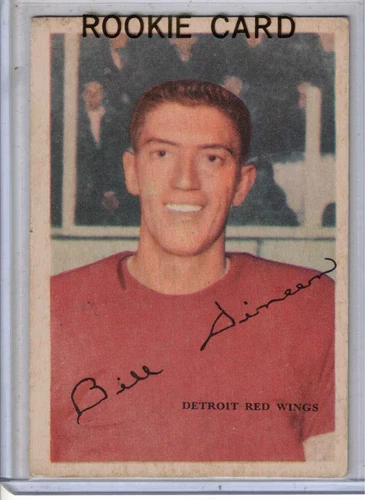 1953-54 Parkhurst hockey Bill Dineen RC rookie original trading card EX+++ WINGS