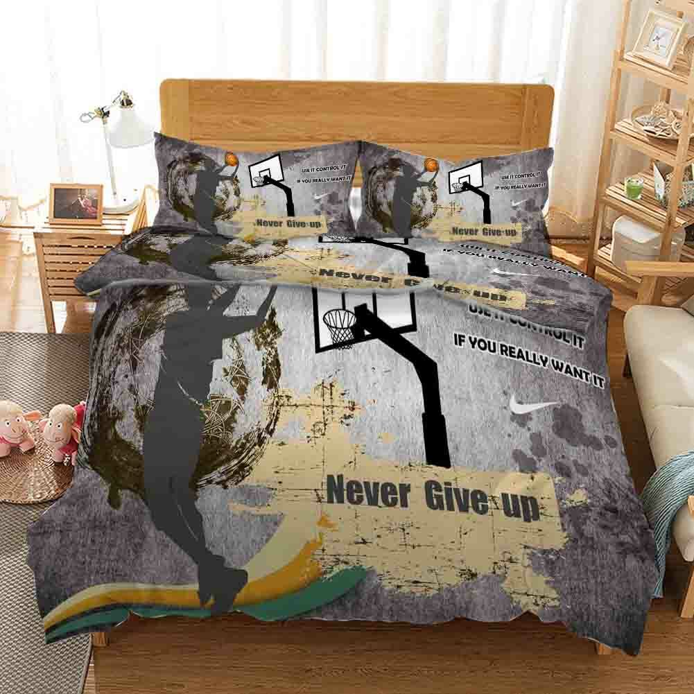 Jumping Basketball 3D Printing Duvet Quilt Doona Covers Pillow Case Christmas Jumping Basketball 3D Printing Duvet Quilt Doona Covers Pillow Case Christmas