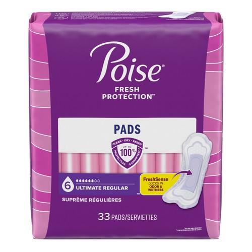 Incontinence Pads for Women, 6 Drop Ultimate Absorbency, Regular Length,33 Count - Picture 8 of 14