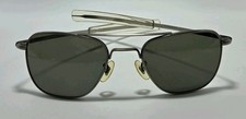 American Optical Sunglasses AO 5 1/2 USA Original Pilot Dark Metal Military