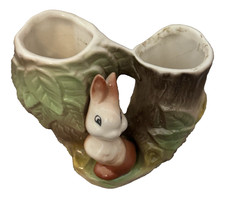 Withernsea Pottery Fauna Rabbit Vase – Vintage English Ceramic – Woodland Bunny
