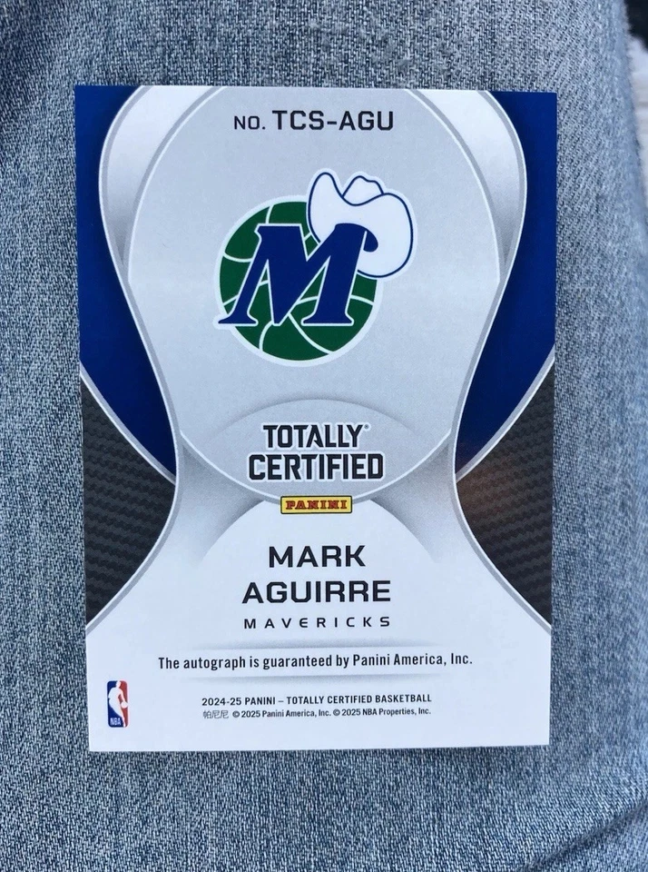 2024-25 Totally Certified Mark Aguirre Auto Dallas Mavericks TCS-AGU - Image 3 of 3