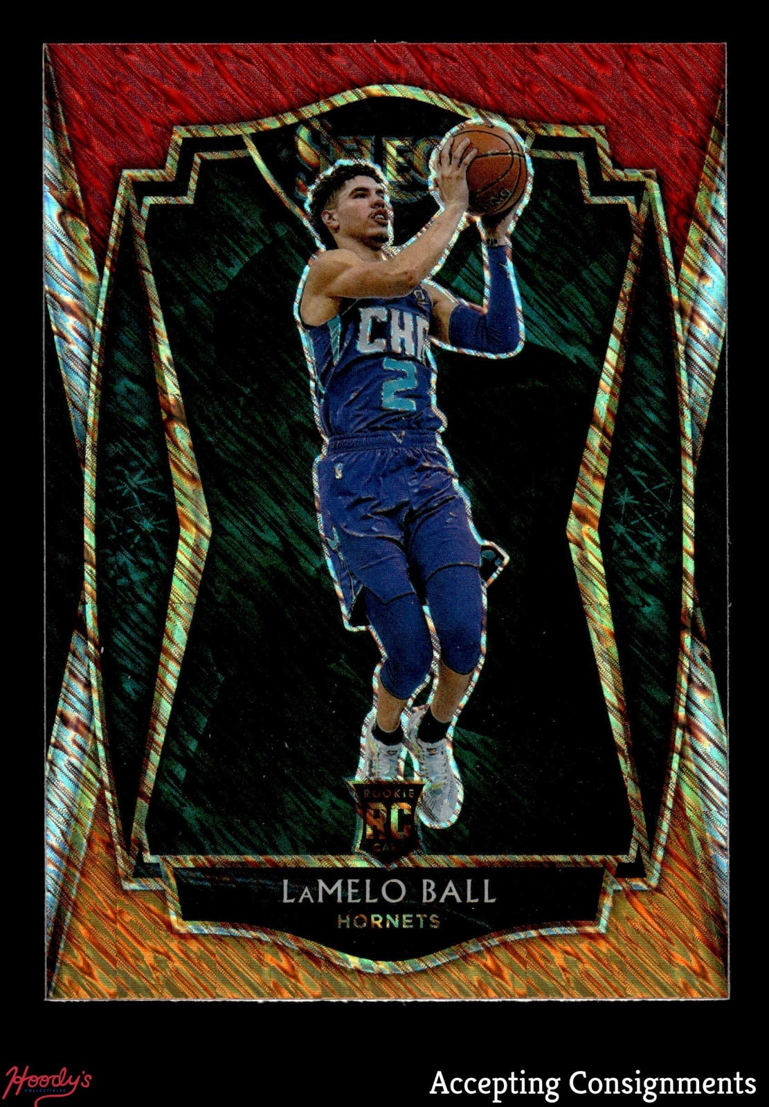 2020-21 Select Red White Orange Shimmer #183 LaMelo Ball Premier Level ROOKIE RC