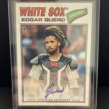 Topps 2025 Heritage Real One Autographs Edgar Quero ROA-EQ Rookie Auto White Sox