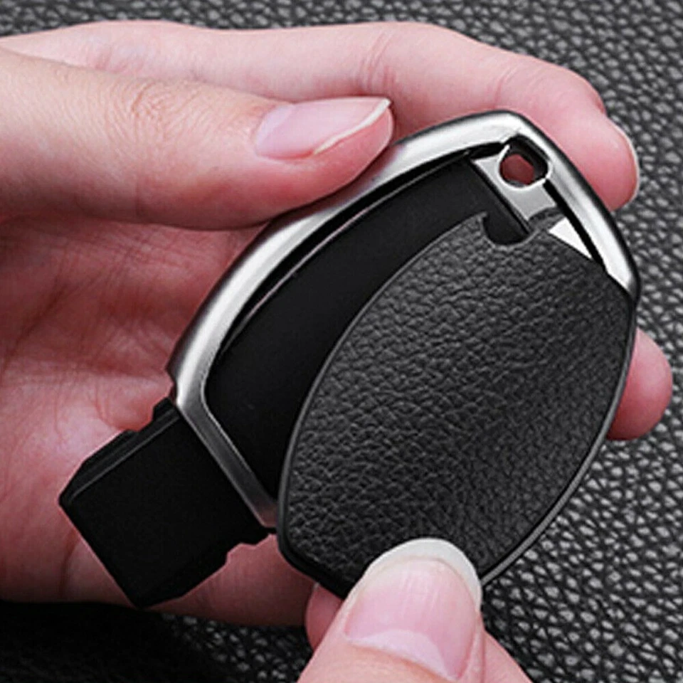 Nuevo Llavero Funda Carcasa Cuero TPU Para Mercedes Benz Control Remoto 3 Botones EE. UU. Foto 4 de 4