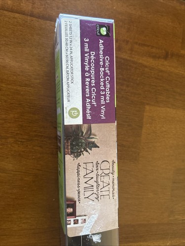 Cricut Cuttables Adhesive-black 3 Mil Vinyl 2 Sheets 12x24 In - Picture 3 of 5