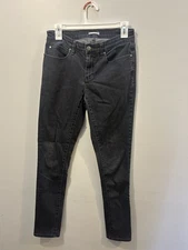 Eileen Fisher Jeans Straight Leg Charcoal Black Denim Size 6