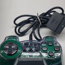 COBRA Wired Green Clear Turbo Slow Motion Controller for Sony PlayStation 1/2