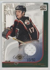 2003-04 Pacific Authentic Game-Worn Jerseys Gold 10/50 Filip Kuba #19 2vh