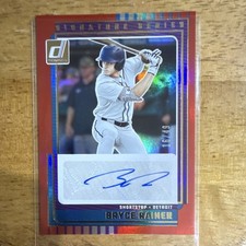 2025 Panini Donruss Signature Bryce Rainer Red /49 RC Auto Detroit Tigers
