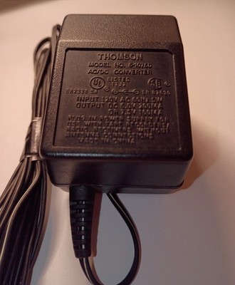 Thomson Electronics 5-1075D Power Adapter AC/DC Conv. 6v dc 200ma or 7.5v 100ma
