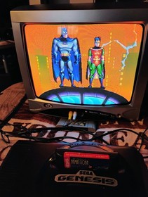The Adventures of Batman & Robin (Sega Genesis, 1995) Just Game ,Need Cleaned.