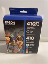 Genuine Epson 410XL Black High Capacity & Color Standard Ink Cartridges Exp 2028