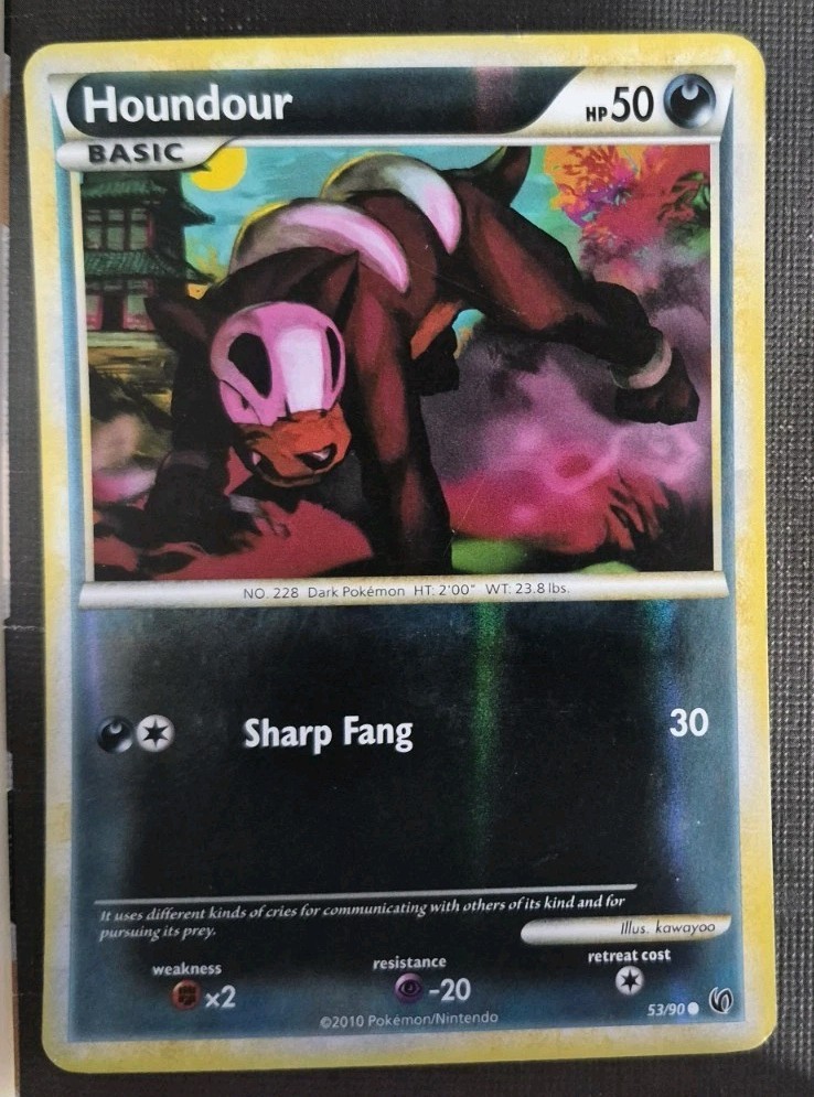 Pokemon Trading Card - Undaunted: Houndour Reverse Holo 53/90 LP-
