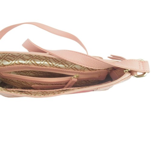 Tignanello Pink leather shoulder Bag Small Adjustable Handbag Crossbody - Picture 19 of 24