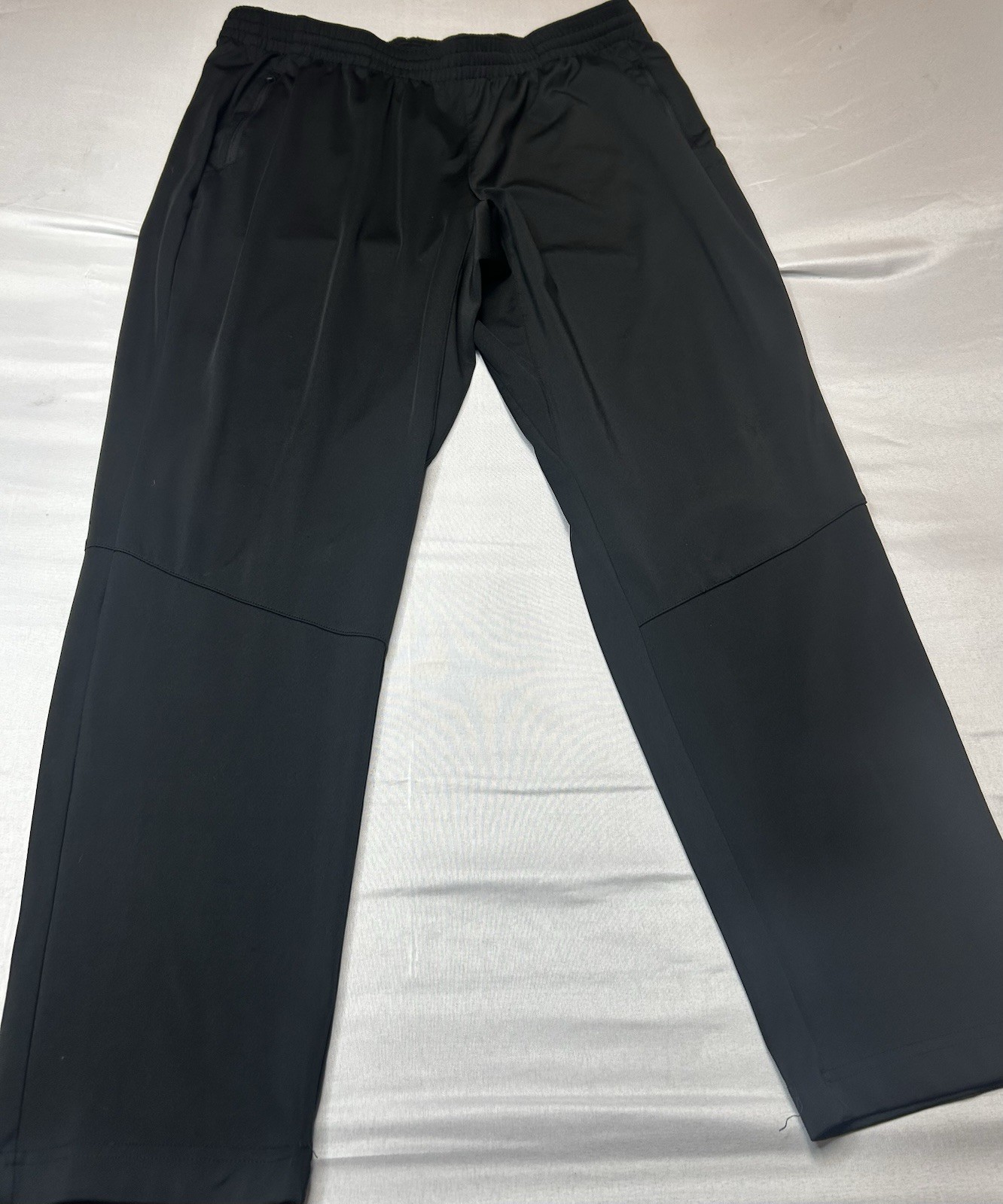 DSG Mens Athletic Pants XL Black Zip Pockets Elastic Waist Training Joggers