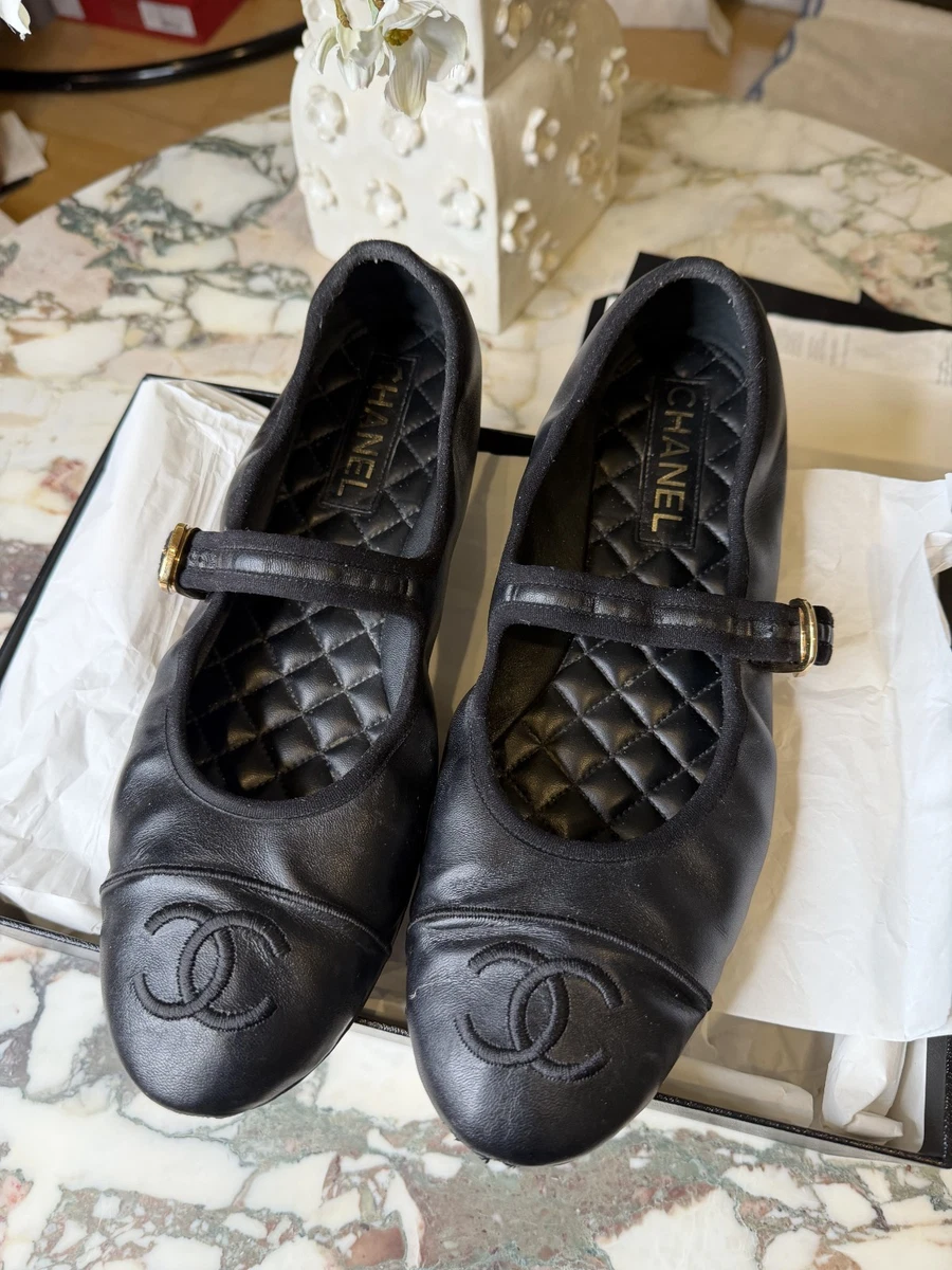 CHANEL Mary Jane Flats for Women with Upper Leather for sale | eBay