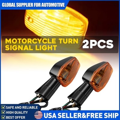 2X Amber Lens Turn Signal Light Indicator Lamp For Honda CB600F CB600S CB900F