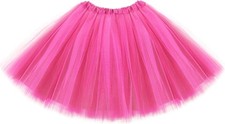 Tutus for Women, Adult Tutu Skirts Women 4 Layered One Size, A-pink