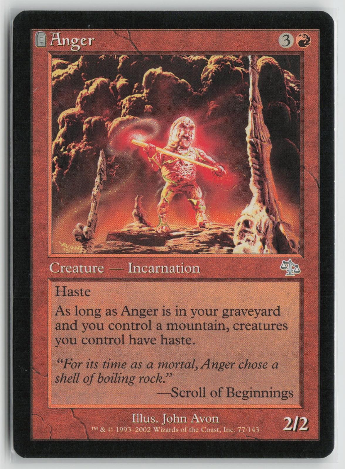 Anger Lightly Played 77 Judgment MTG