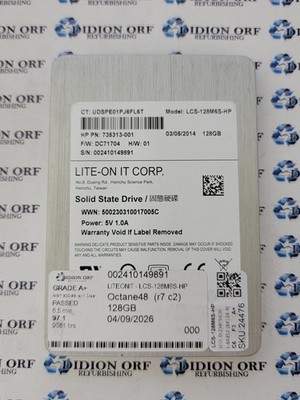 LITEON 128GB 2.5'' SATA SSD LCS-128M6S-HP, Grade A+, SKU 24476