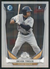 2014 Bowman Chrome #BCP33 Devon Travis Detroit Tigers Baseball Card 35254