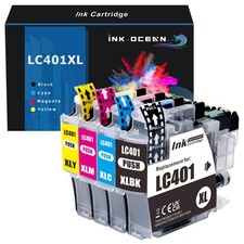 4pk LC401XL LC-401 XL Ink Cartridges for Brother MFC-J1010DW MFC-J1012DW J1170DW