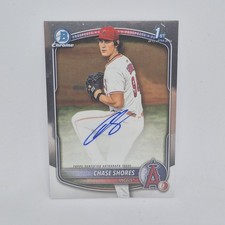 2025 Bowman Draft Chase Shores Base Auto Chrome 1st #CPA-CS LA Angels